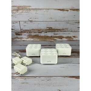 ORBI RBR10 WiFi Mesh Router + 2 RBS10 Satellites - Used Tested